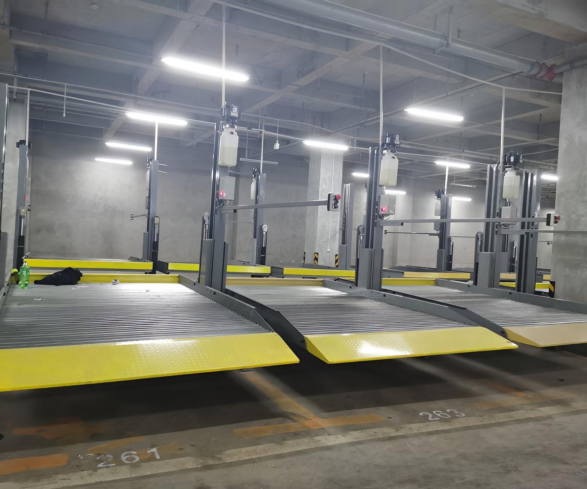 石林二層簡易升降機械式停車庫噪音問題及四步解決方案